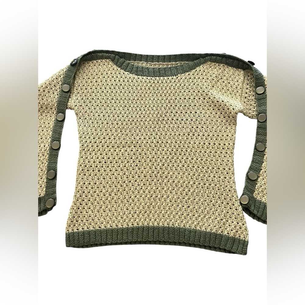 VINTAGE HANDMADE KNIT SWEATER - Picture 2 of 10